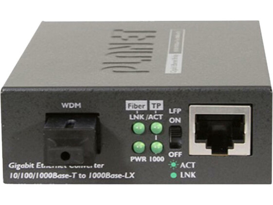 PLANET GT-806B15 10/100/1000Base-TX to 1000FX WDM Bi-directional Media Converter