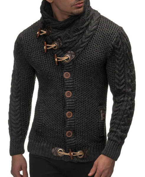 Men's Knitted Turtleneck Winter Cardigan Sweaters for Men