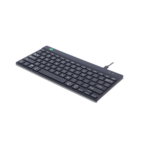 R-Go Compact Break R-Go ergonomic keyboard QWERTY (US) - wired - black - Mini - Wired - USB - QWERTY - Black