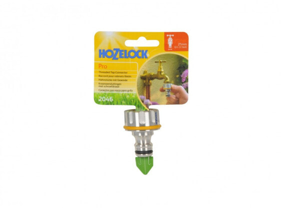 Hozelock 1/2” Outdoor Tap Connector - Tap connector - 1/2" - Brass - Nickel