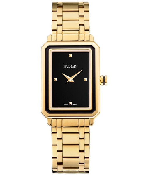 Women's Swiss Eirini Gold PVD Stainless Steel Bracelet Watch 25x33mm