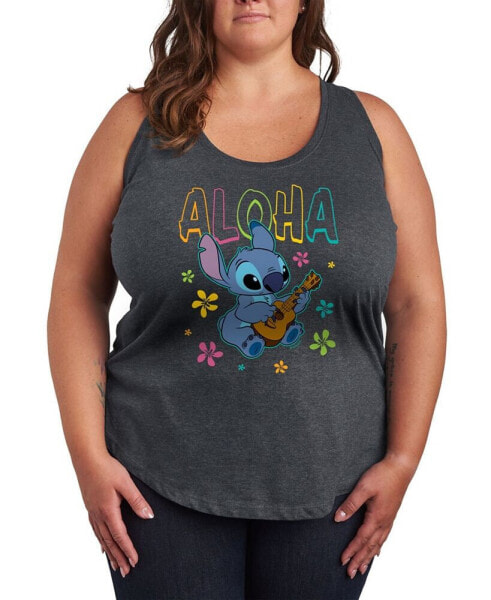 Футболка Hybrid Apparel с графическим принтом Aloha Stitch Trendy Plus Size