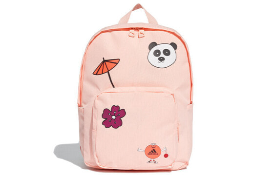 Рюкзак детский Adidas Lk Cleo 熊猫印花 двойной плечевой рюкзак儿童款 朦胧珊瑚粉/черный