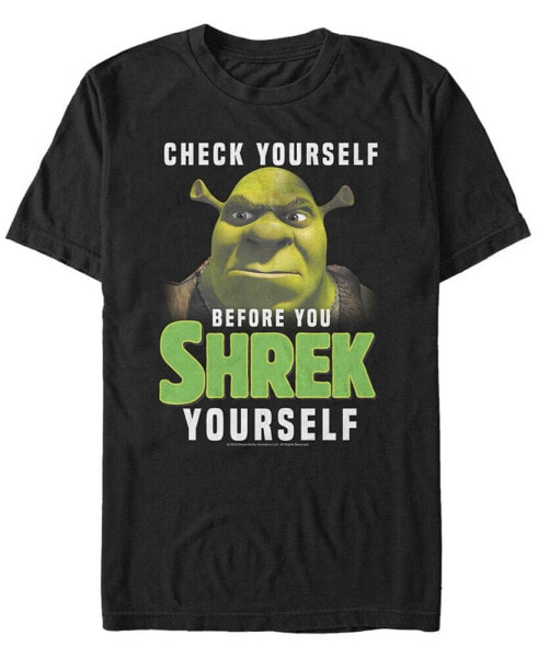 Shrek Men's Check Yourself Before You Shrek Yourself Short Sleeve T-Shirt