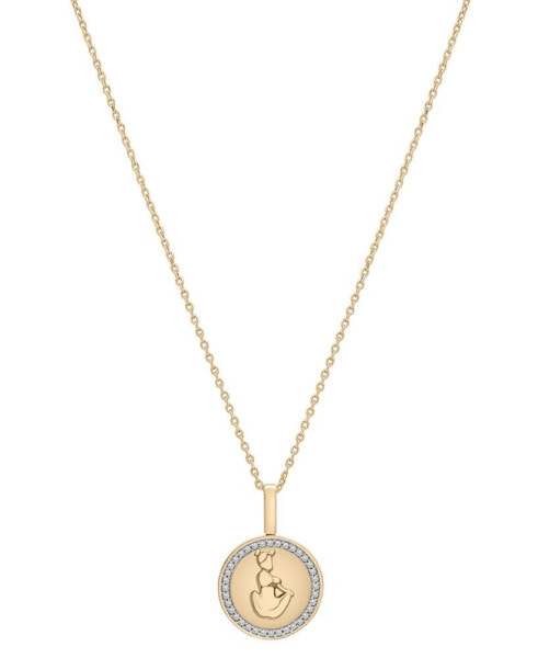 Audrey by Aurate diamond Capricorn Disc 18" Pendant Necklace (1/10 ct. t.w.) in Gold Vermeil, Created for Macy's