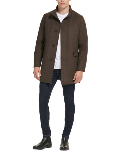 Men's Wool Button Car Coat