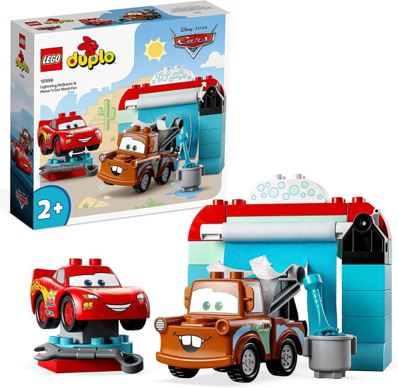 LEGO DUPLO Disney and Pixar's Cars Lightning McQueen & Mater in der Waschanlage Spielzeugautos, Motorikspielzeug für Jungen und Mädchen ab 2 Jahren 10996