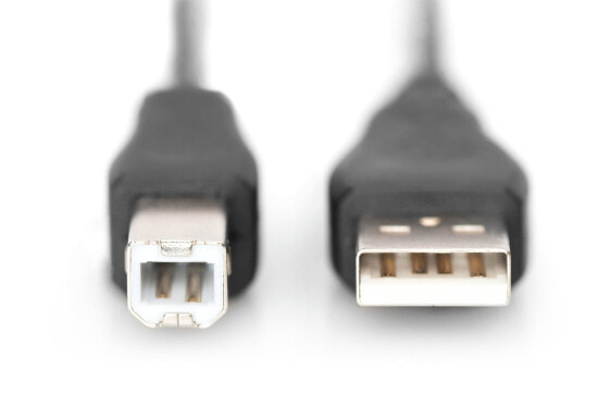 DIGITUS USB 2.0 connection cable, USB A to USB B