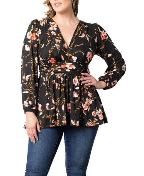 Women's Plus Size Leah Long Sleeve Tunic Top