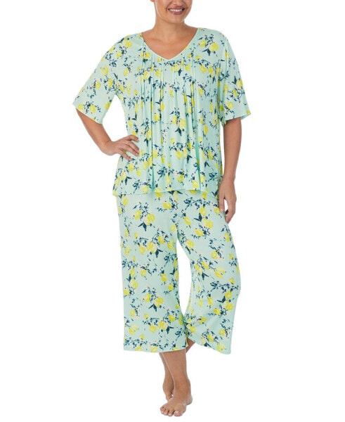 Plus Size 2-Pc. Printed Pajamas Set