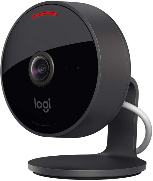 Logitech Circleview - weatherproof wired security camera for home, 180 ° wide angle 1080p HD night vision, two-way audio, encryption and Apple HomeKit Secure Video - Black [Energy Class A+]
