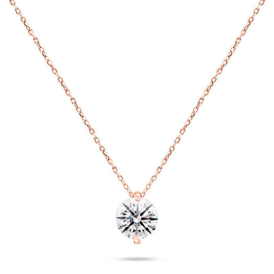 Sparkling bronze necklace with zircon NCL68R