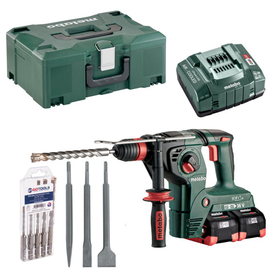 Metabo Akku-Bohrhammer KHA 36-18 LTX 32 + Hammerbohrer-Set 5tlg +Meisselset 3tlg