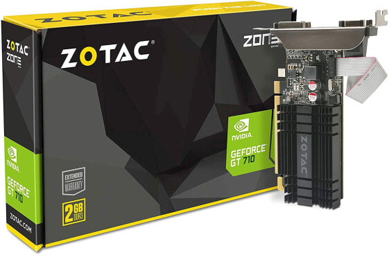 Zotac GeForce GT 710 1 GB DDR3 PCIe x1 Passive PCI Graphics Card