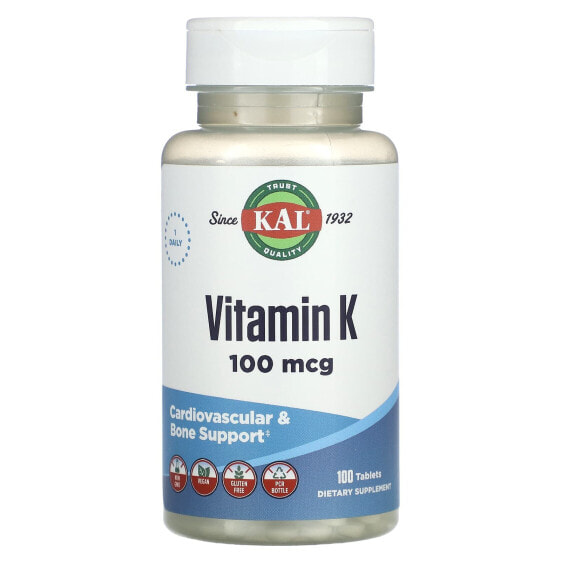 Vitamin K, 100 mcg, 100 Tablets