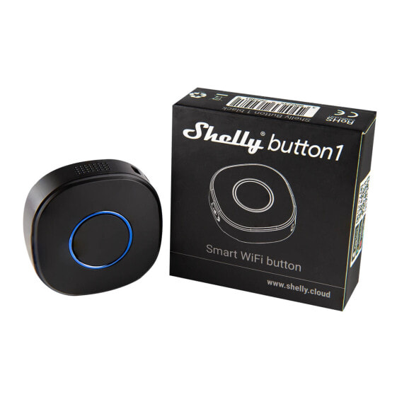 Shelly · Plug & Play·""Blu Button1""· Schwarz