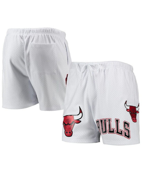 Men's White Chicago Bulls 6x NBA Finals Champions Mesh Capsule Shorts