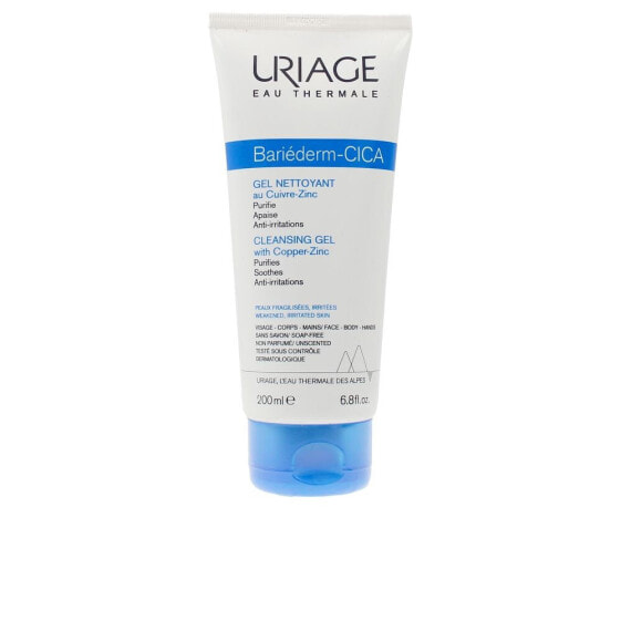 Uriage Bariederm Cica Cleansing Gel  Успокаивающий и очищающий гель с медью и цинком для раздраженной кожи лица,тела и рук 200 мл