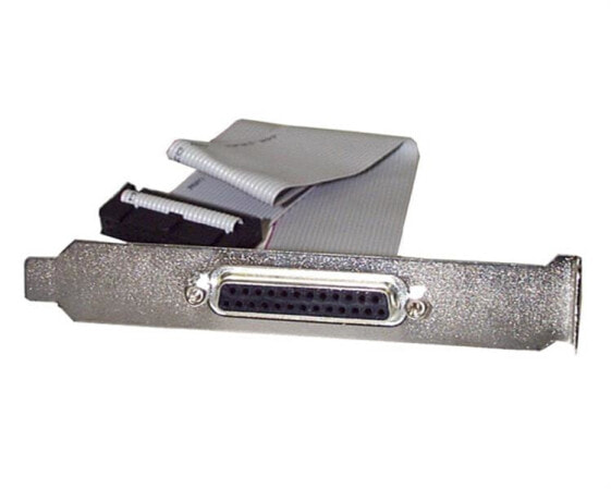 StarTech.com 16in DB25 Parallel Female to IDC 26 Pin Header Slot Plate - DB-25 - IDC - 0.4 m - Grey