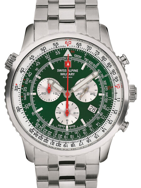 Swiss Alpine Military 7078.9134 Chronograph Mens Watch 45mm 10ATM