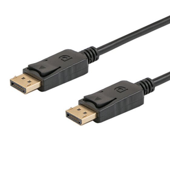 Savio Cable CL-136 (DisplayPort M - DisplayPort M; 2m; black color) - 2 m - DisplayPort - DisplayPort - Male - Male - Gold