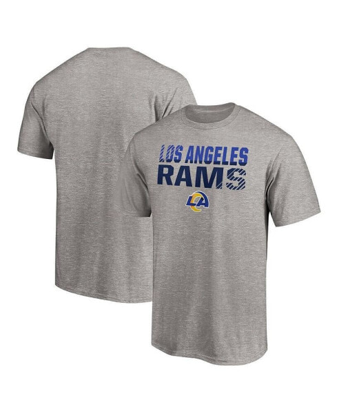 Men's Heathered Gray Los Angeles Rams Big and Tall Fade Out Team T-shirt