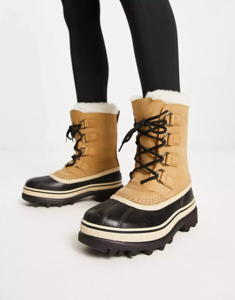 Sorel Caribou Apres snow boots in tan