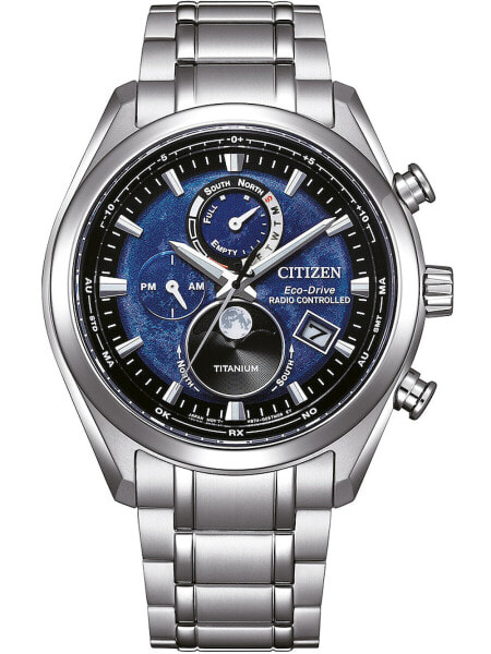 Citizen BY1010-81L Eco-Drive Moon Phase Titanium Radio Contr. Mens Watch