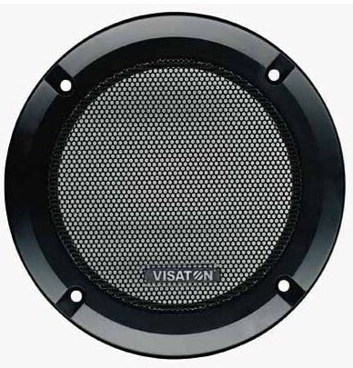 VISATON GRILLE 10 RS - Ceiling,Table,Wall - Metal,Plastic - Black - FR 10 4 OHM FR 10 8 OHM FR 10 F 4 OHM FR 10 HM 4 OHM FR 10 HM 8 OHM FX 10 4 OHM PX 10 4 OHM ... - 135 mm - 9 mm
