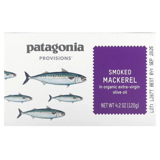 Smoked Mackerel in Organic Extra-Virgin Olive Oil, 4.2 oz (120 g)