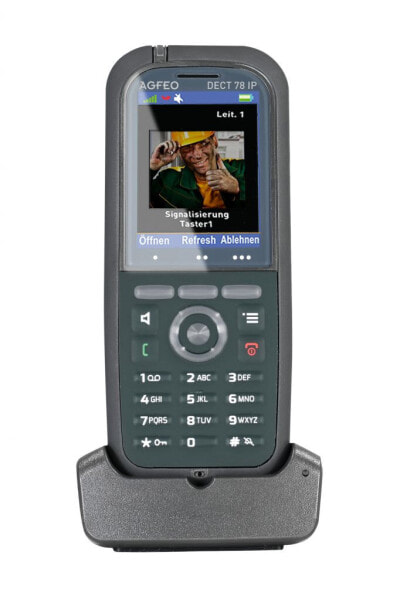AGFEO DECT 78 IP - IP Phone - Grey - Wireless handset - Desk - IP65 - 249 entries