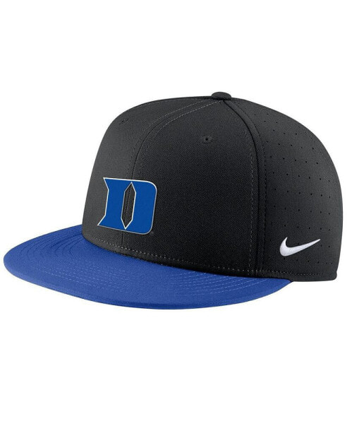 Men's Black Duke Blue Devils Aero True Baseball Performance Fitted Hat