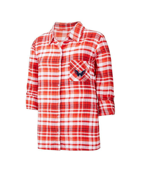 Пижама женская Concepts Sport Washington Capitals Mainstay Flannel 3/4 Sleeve (Красная)