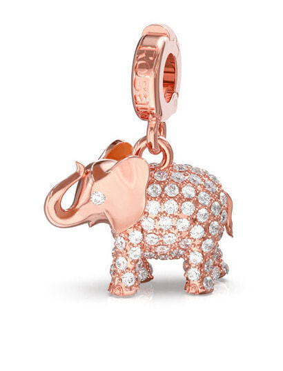 Pink gilded pendant with zircons Elephant Storie RZLE005