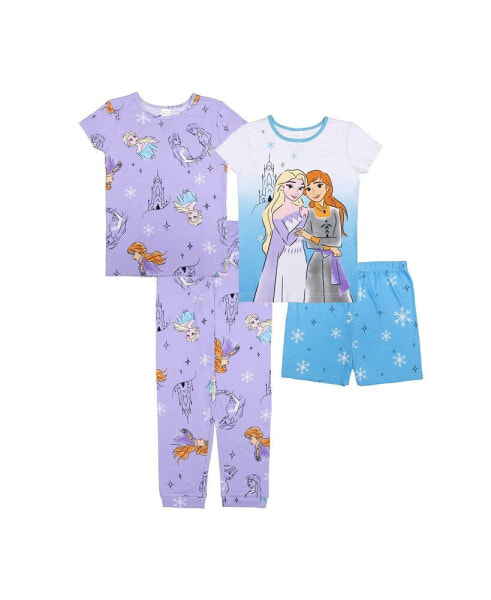2 Little Girls Cotton For Pajamas Set
