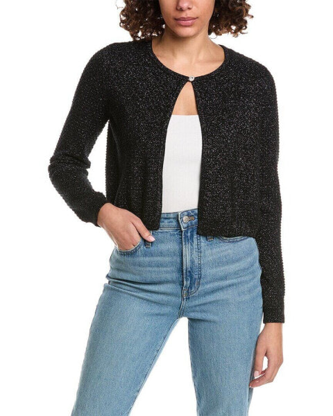 Minnie Rose Textured Cashmere-Blend Cardigan Women's Black Xs