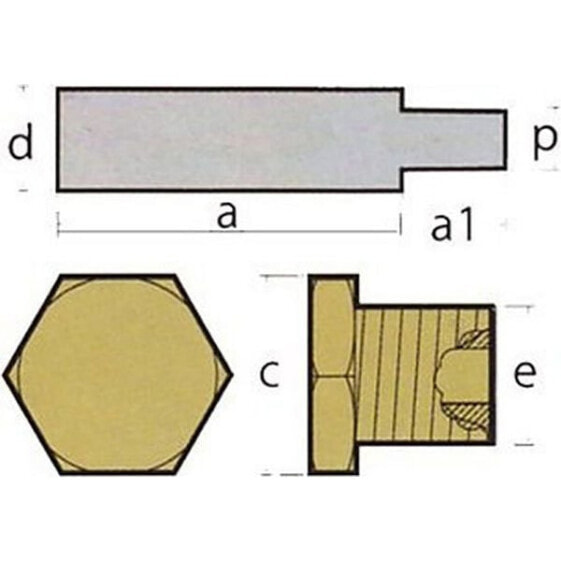 TECNOSEAL Cummins TEN02044T Plug Anode Kit