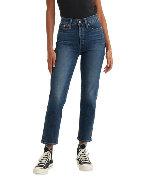 Women's Wedgie Straight-Leg High Rise Cropped Jeans