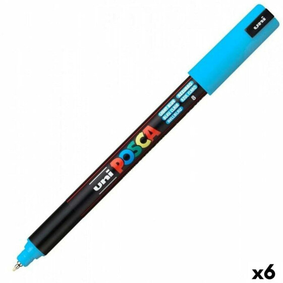 Ручки акриловые POSCA PC-1MR Светло Синий 6 штук