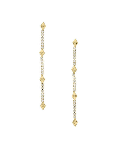 Women's 18k Gold Plated Straight Dangle Earrings