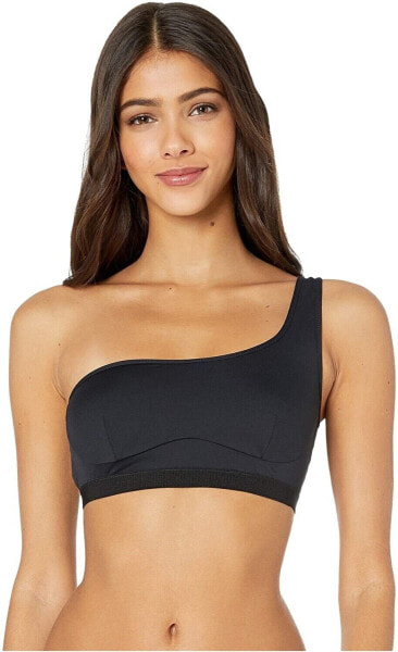 Stella McCartney 260944 Women Black One Shoulder Bikini Top Swimwear Size XS