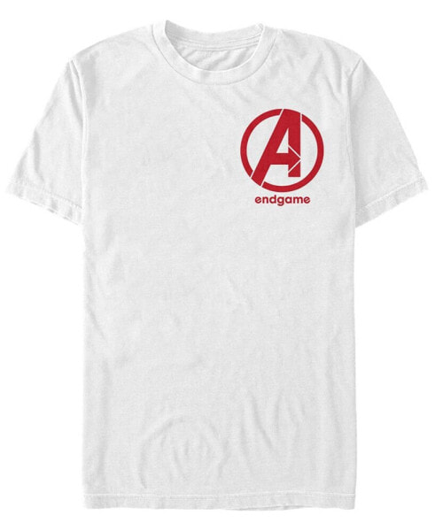 Marvel Men's Avengers Endgame Left Chest Logo, Short Sleeve T-shirt