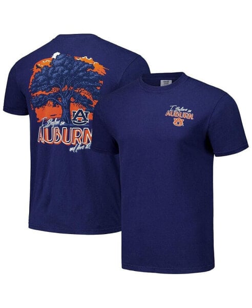 Men's and Women's Navy Auburn Tigers Hyper Local Sunset Oaks T-Shirt