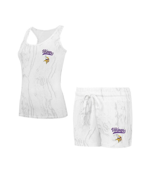 Women's Minnesota Vikings Quartz Hacci Knit Tank Top Shorts Sleep Set