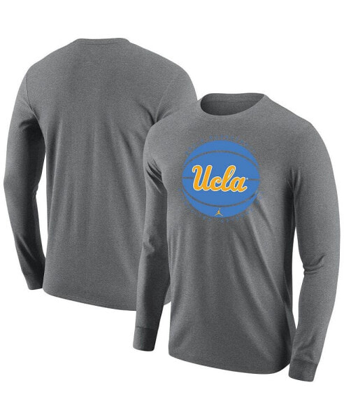 Men's Gray UCLA Bruins Basketball Long Sleeve T-shirt