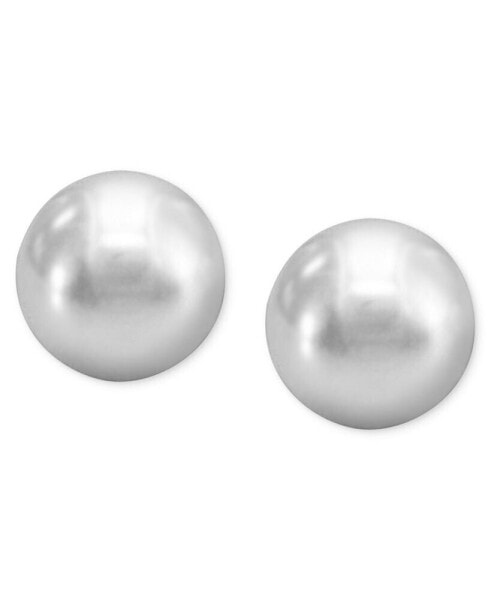 Pearl Earrings, 14k Gold Cultured Freshwater Pearl Stud Earrings (9mm)