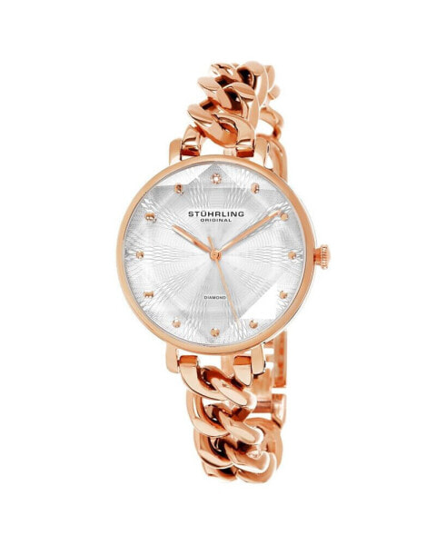 Women's Rose Gold Stainless Steel Bracelet Watch 38mm