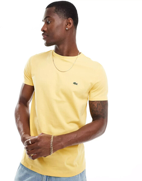 Lacoste pima cotton t-shirt in yellow