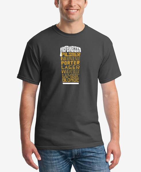 Men's Styles of Beer Word Art Short Sleeve T-shirt