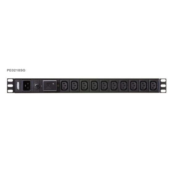 ATEN PE0218SG - Basic - 1U - Aluminium - Black - 18 AC outlet(s) - C13 coupler - C19 coupler